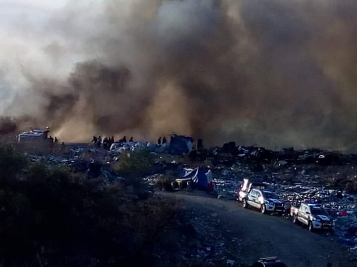 Se incendia basurero de Cocotitlán