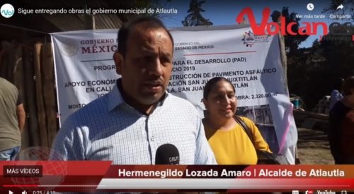 Video: Sigue entregando obras el gobierno municipal de Atlautla