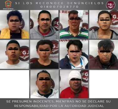 Inician proceso legal a 10 sujetos investigados por el delito de robo con violencia a negocio en Cuautitlán Izcalli