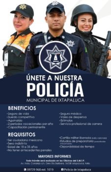 Invita policía #Ixtapaluca a sumarse a sus filas