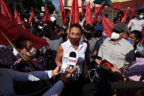 Protestan por desaparición de integrantes de Antorcha Campesina en Veracruz