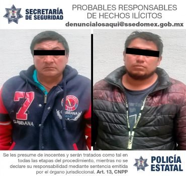 Capturan a dos sujetos posibles implicados en el delito de robo