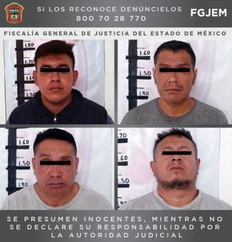 Detienen a cuatro sujetos investigados por el robo de una caja de seguridad de una tienda Bodega Aurrera