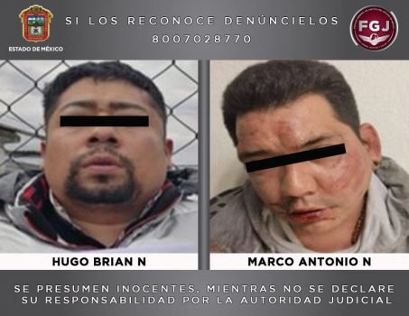 Procesan a dos sujetos investigados por homicidios ocurridos en Chicoloapan y Valle de Chalco