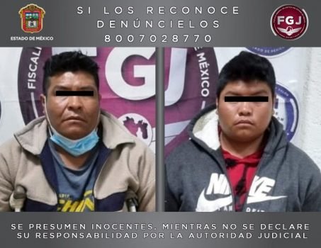 Aseguran a dos probables homicidas de un menor de 10 años en Villa Guerrero