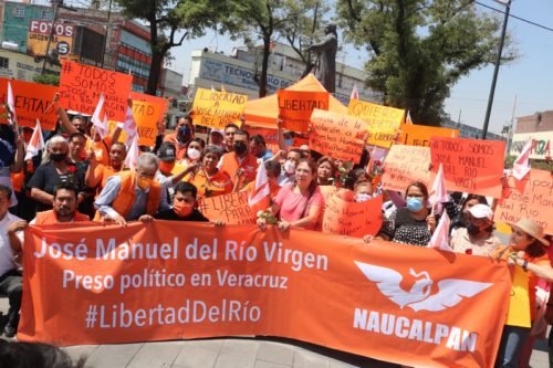 Juan Zepeda encabeza protesta por la justicia en Edoméx