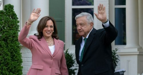 Con elogios, Kamala Harris recibe a López Obrador en la Casa Blanca, confían en fortalecer relación bilateral