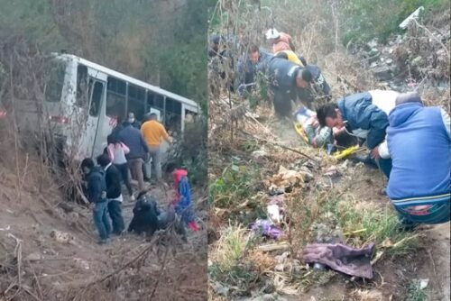Microbús choca contra dos autos y cae a barranco en Naucalpan; se reportan al menos 3 fallecidos y 20 lesionados