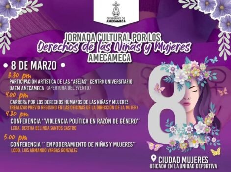 Realizarán la jornada cultural por los derechos de las niñas y mujeres en Amecameca