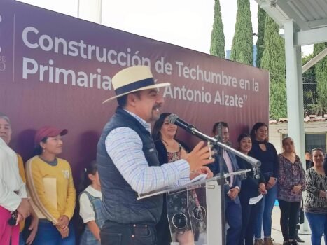 Inauguran techumbre en la primaria José Antonio Alzate en Chalco