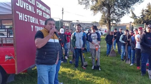 Jóvenes del Servicio Militar y servidores públicos participan en el “Servicio Comunitario Juvenil por Ozumba”