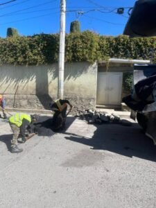Gobierno de Amecameca intensifica programa de bacheo para garantizar calles seguras y transitables