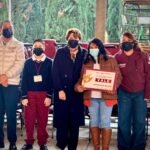 Anaís Burgos acompaña a Delfina Gómez en entrega de infraestructura educativa en escuela primaria de Chalco